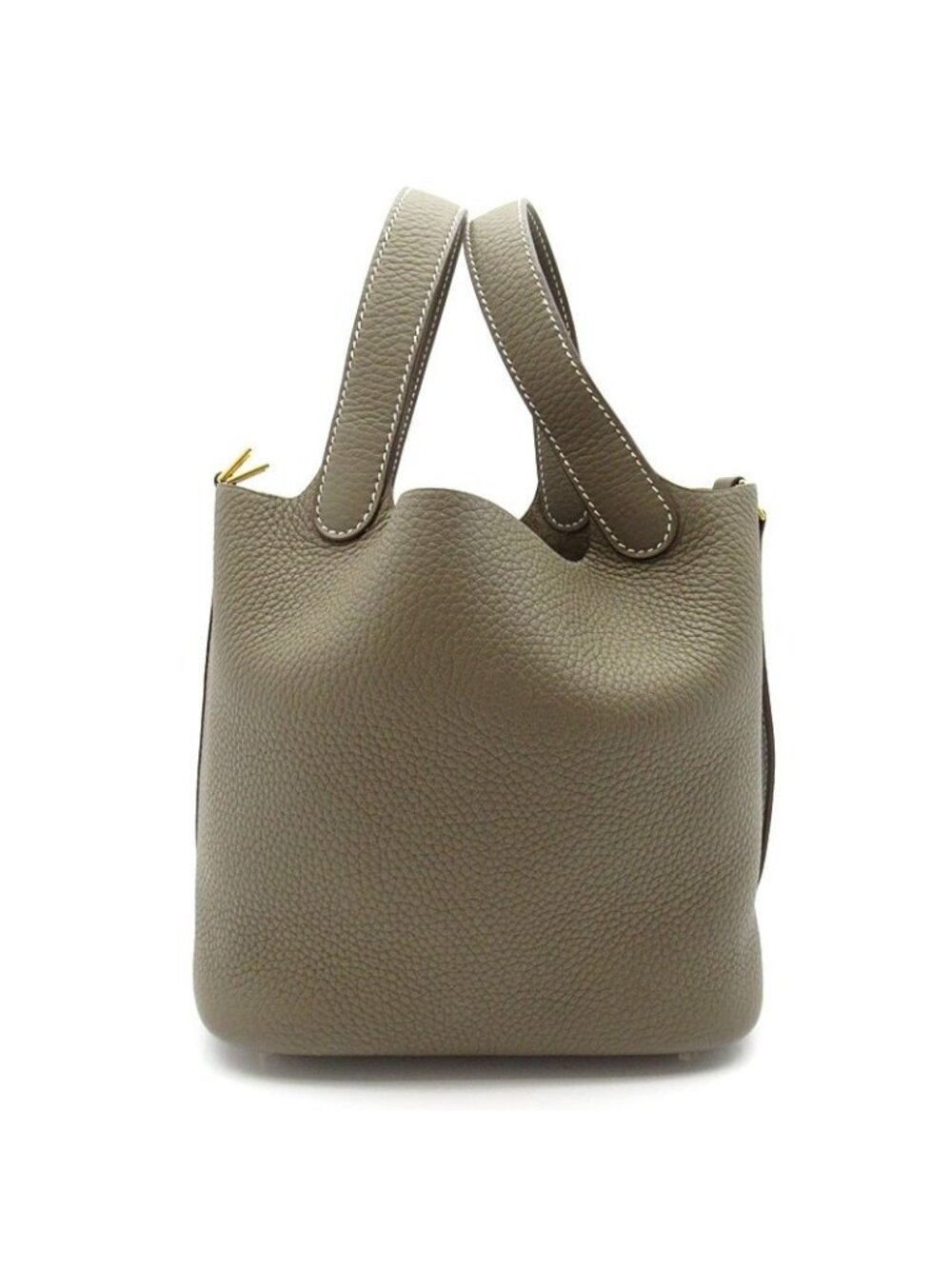 Hermes Picotin Lock PM Taurillon Clemence Handbag Etoupe